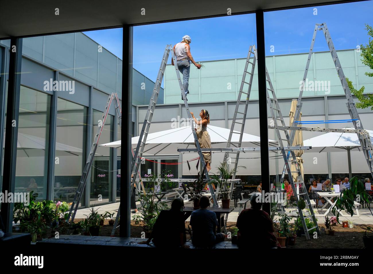 09.07.2023, Essen, Nordrhein-Westfalen, Deutschland - IM Essener Museum Folkwang läuft der neunte und letzte Tag der Ausstellung „54 ore di spettacolo Foto Stock