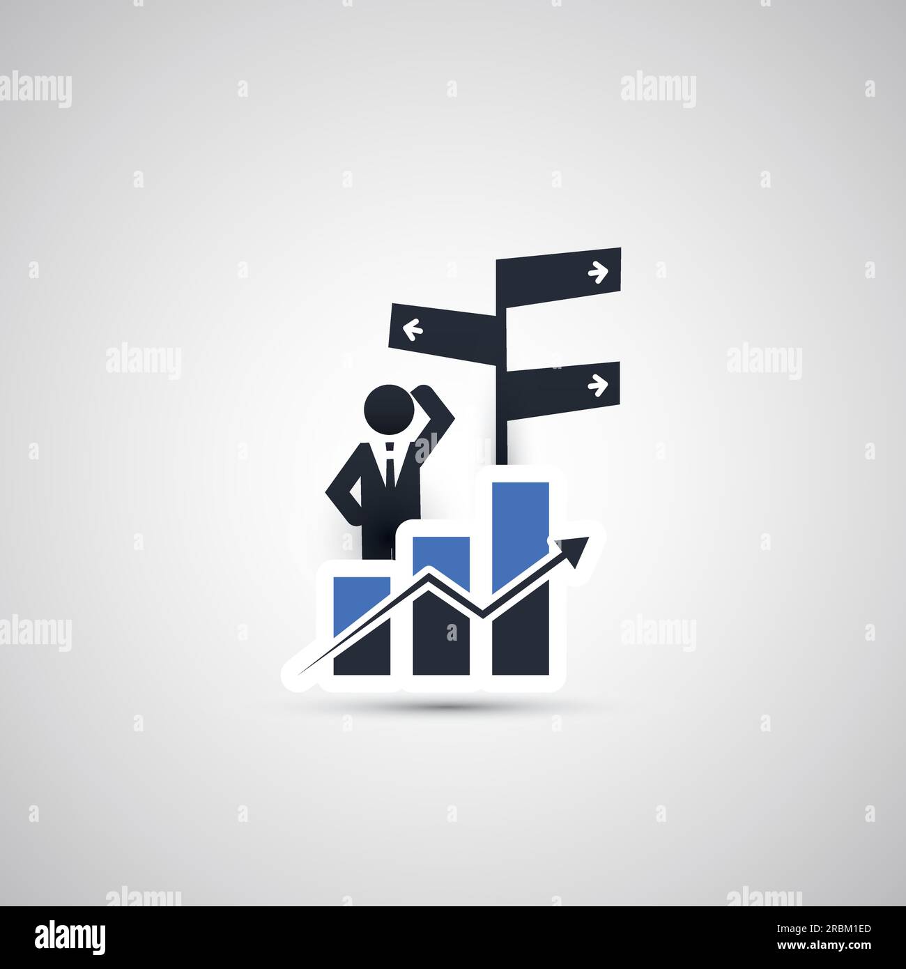 Business, Decision Making Icon Concept Design Illustrazione Vettoriale