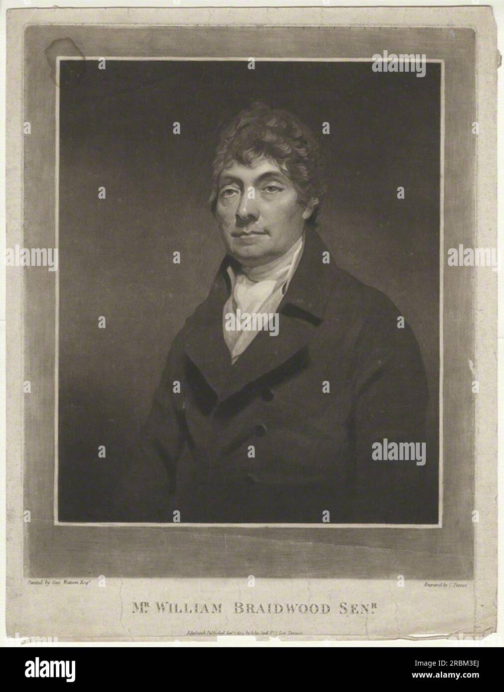 William Braidwood 1809 di Charles Turner Foto Stock