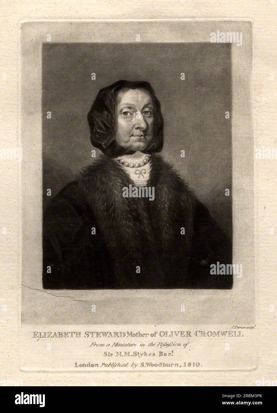 Elizabeth Cromwell (nata Steward) 1810 di Charles Turner Foto Stock