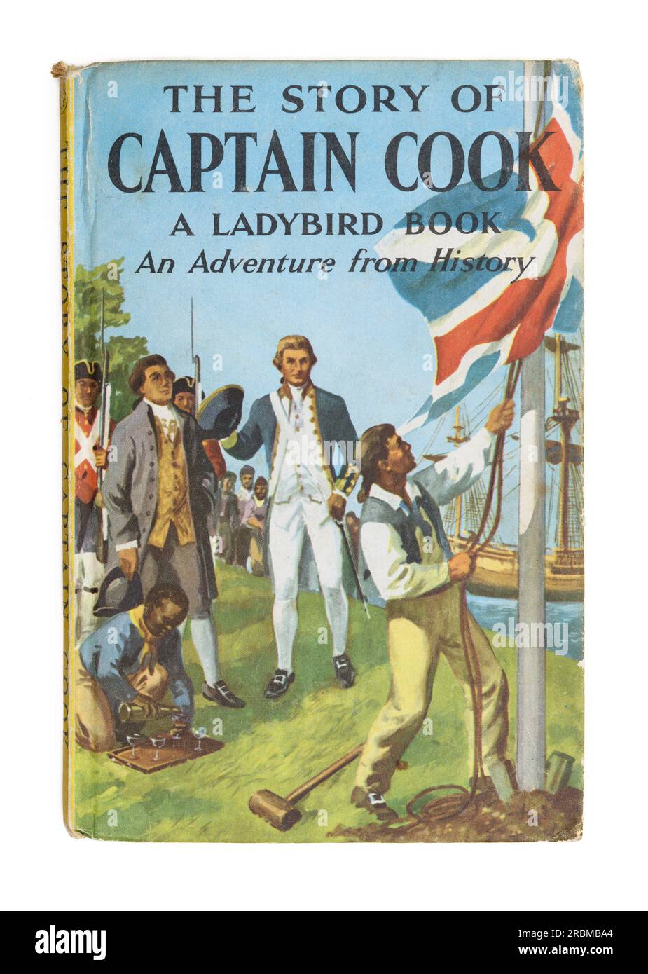 Copertina di The Story of Captain Cook un libro di storia di Ladybird per bambini Foto Stock