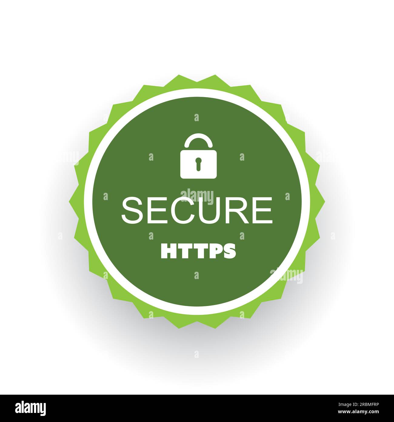 Sito web sicuro Badge certificato Illustrazione Vettoriale