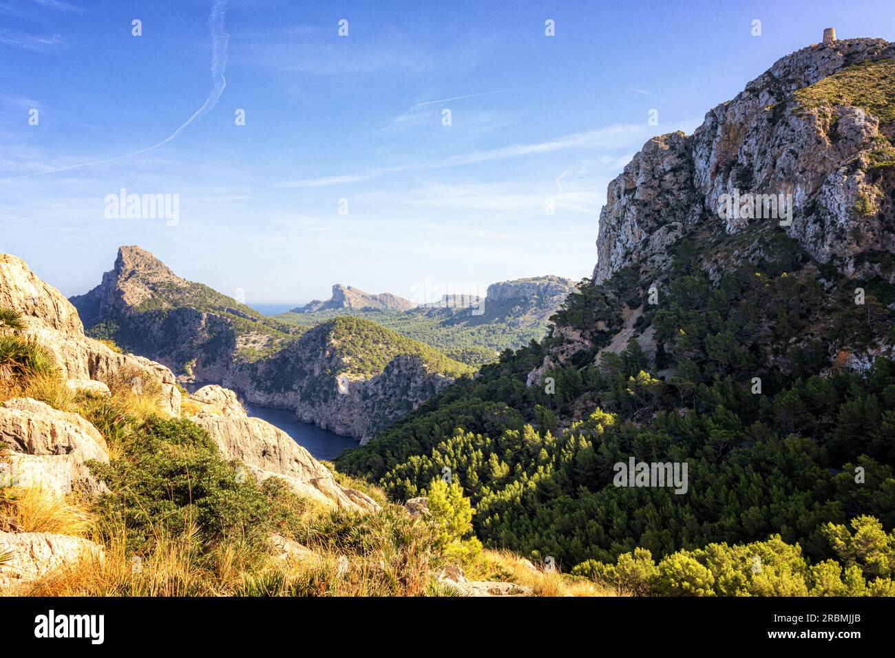Vista sulla penisola di Formentor, Maiorca, Spagna Foto Stock