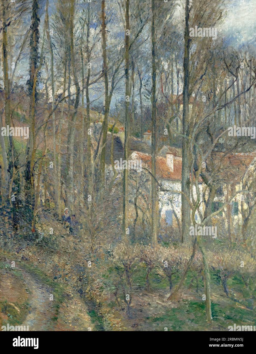 La Cote des Boeufs a l'Hermitage, Camille Pissarro, 1877, Foto Stock