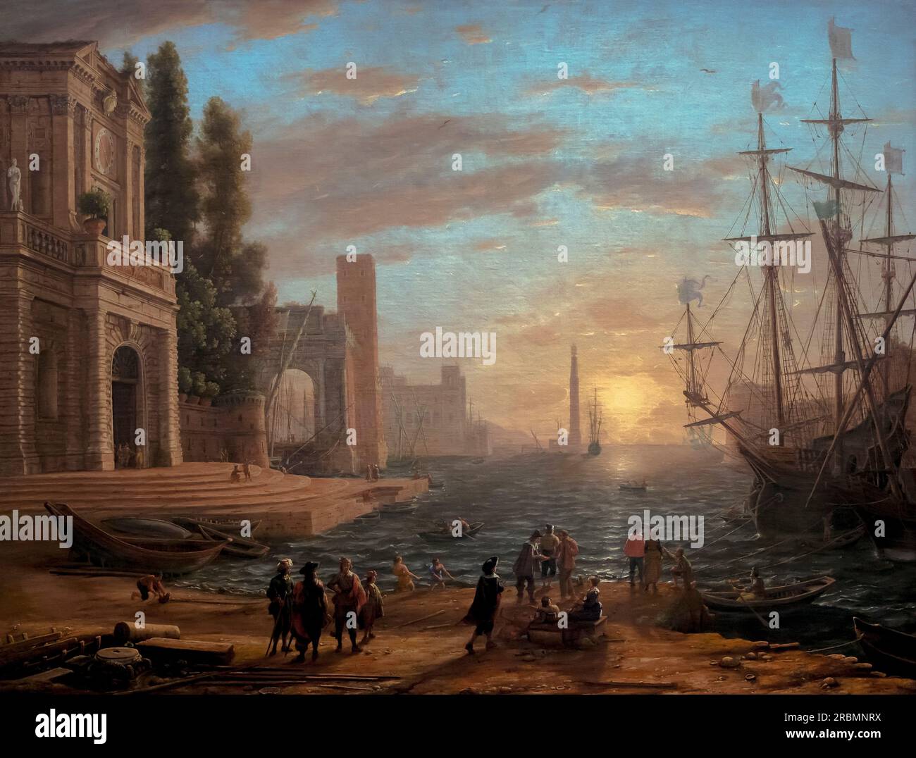 A Seaport, Claude Lorrain, 1644, Foto Stock