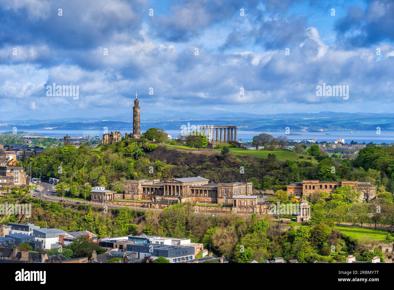 The Calton Hill nella città di Edimburgo, Scozia, Regno Unito. Foto Stock