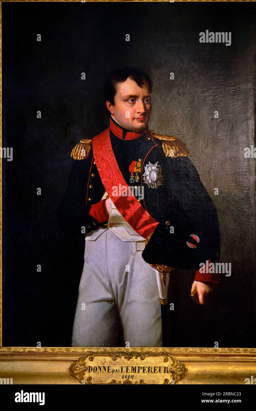 France, Correze (19), Arnac-Pompadour, City of the Horse, Napoleon Portrait Foto Stock