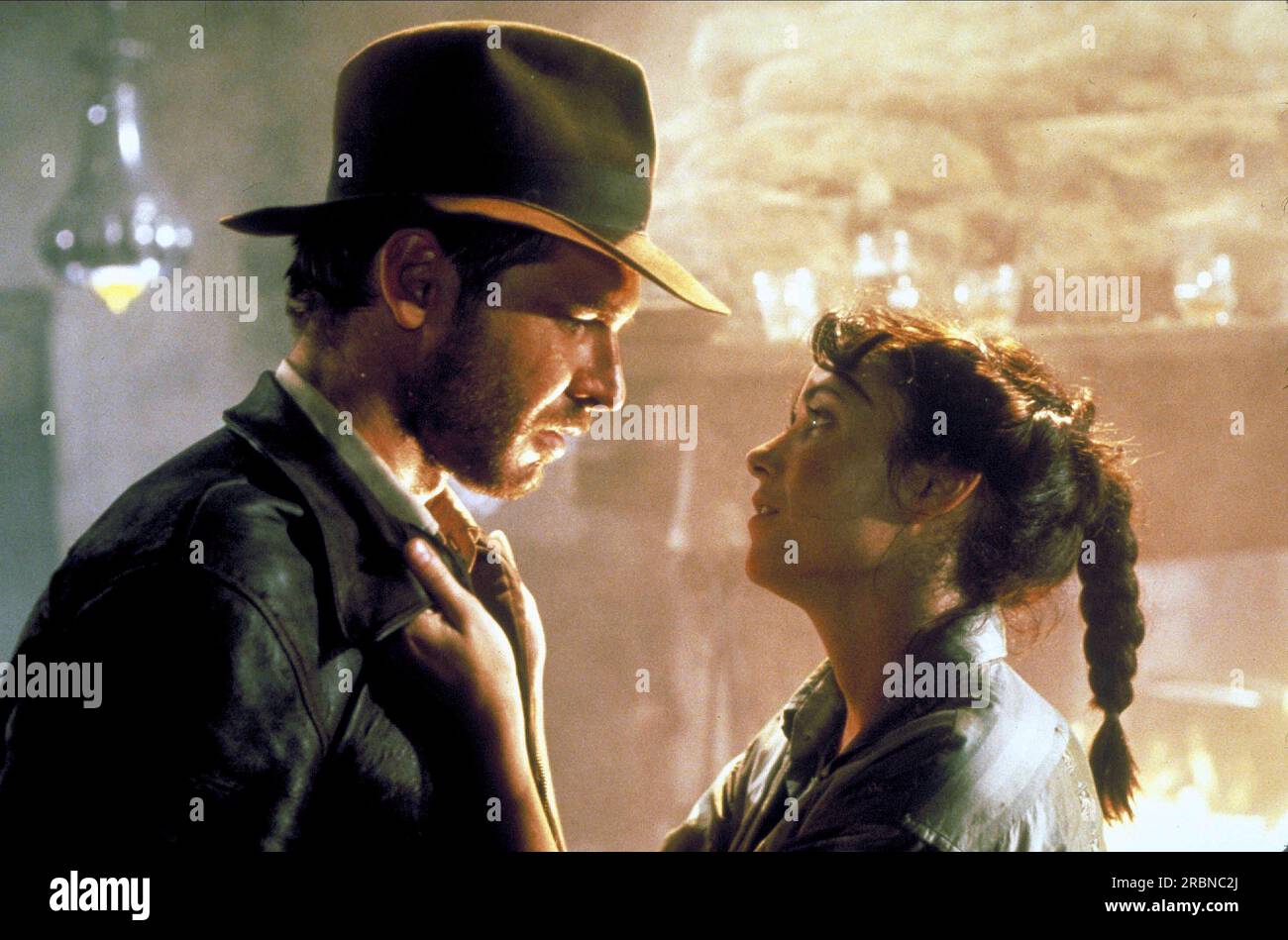 Indiana Jones e i Raiders of the Lost Ark Harrison Ford e Karen Allen Foto Stock