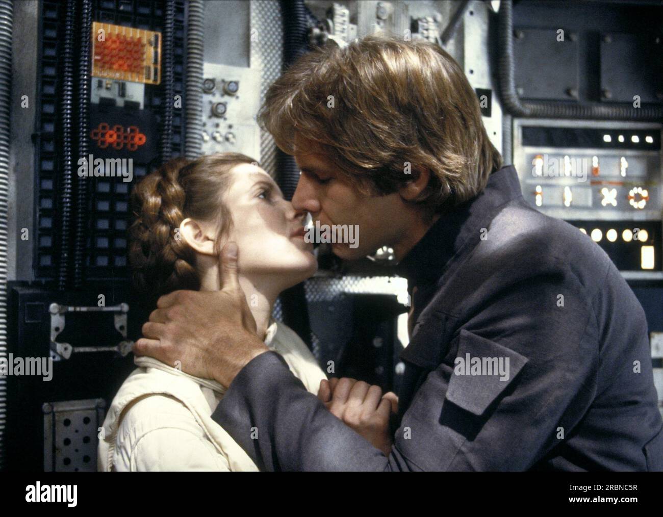Star Wars episodio V The Empire colpisce Carrie Fisher e Harrison Ford Foto Stock