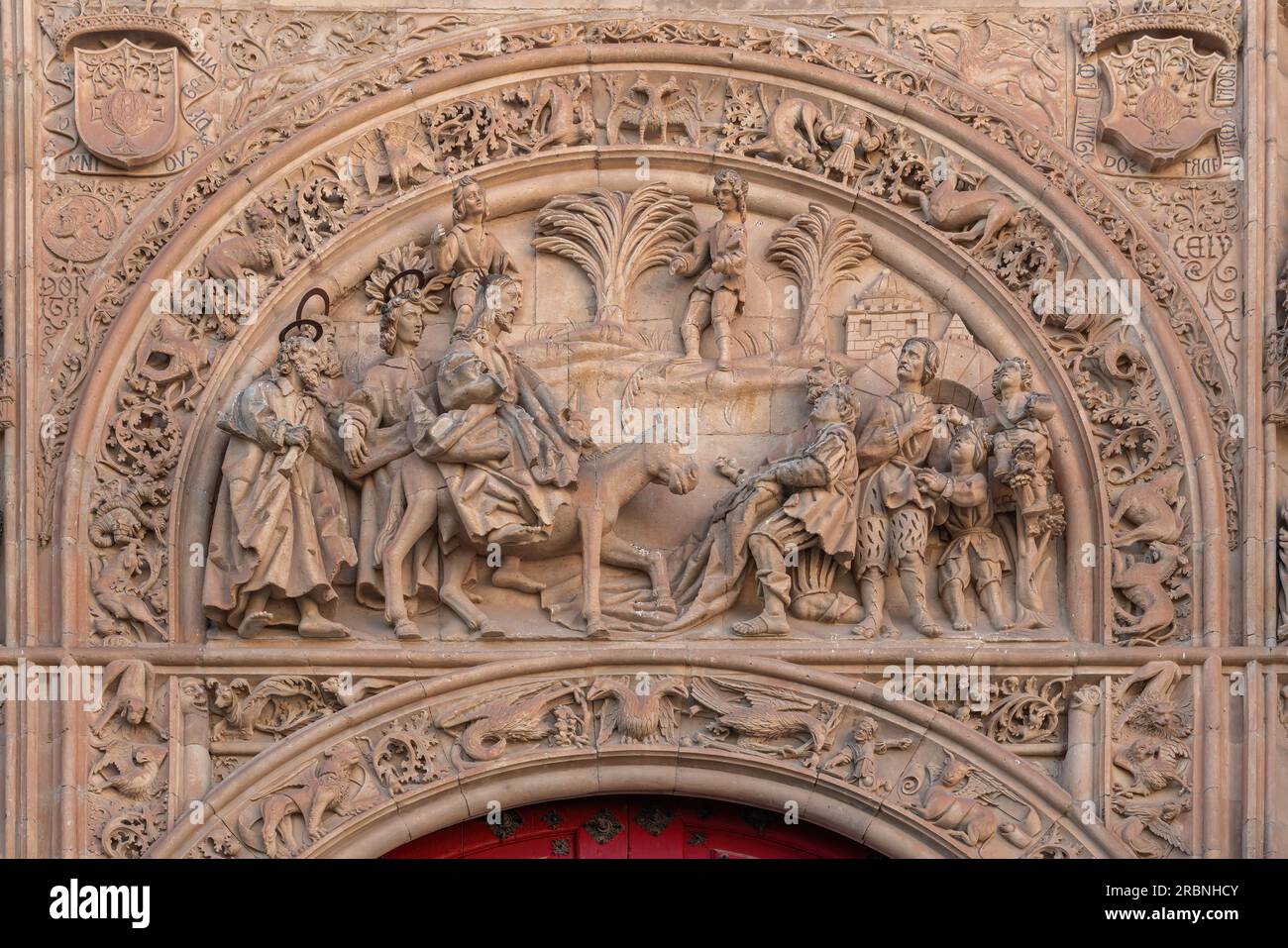 Porta delle Palme (Portada de Ramos) nella Cattedrale di Salamanca - Salamanca, Spagna Foto Stock