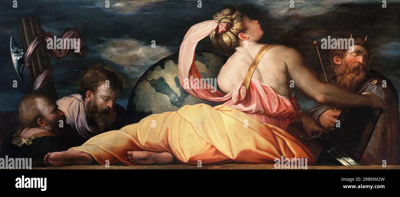 Justitia di Giorgio Vasari Foto Stock