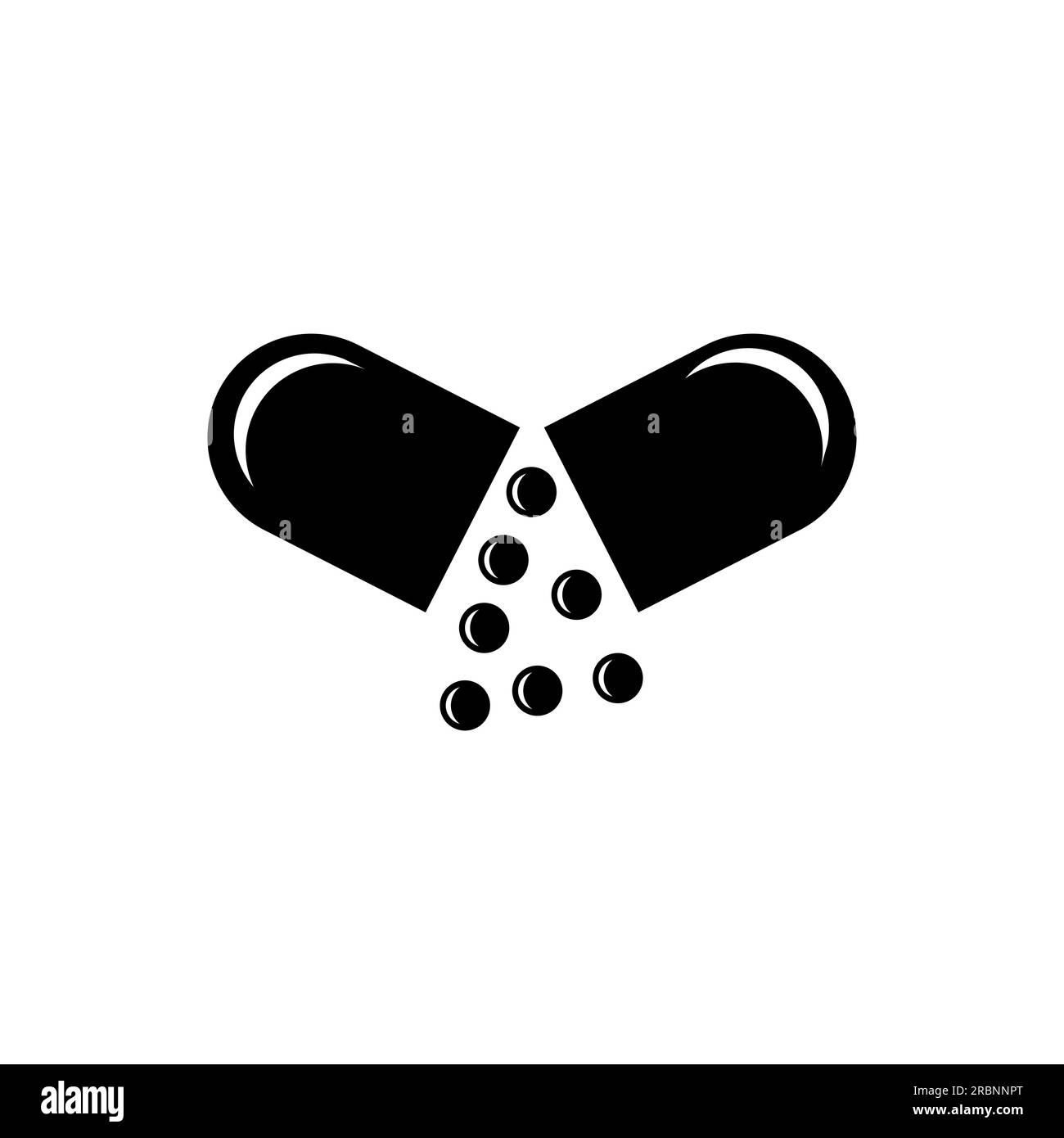 Icona linea pillola semplice. Pittogramma del tratto. Illustrazione vettoriale isolata su sfondo bianco. Simbolo di qualità superiore. Vector Sign per l'app mobile e WE Illustrazione Vettoriale