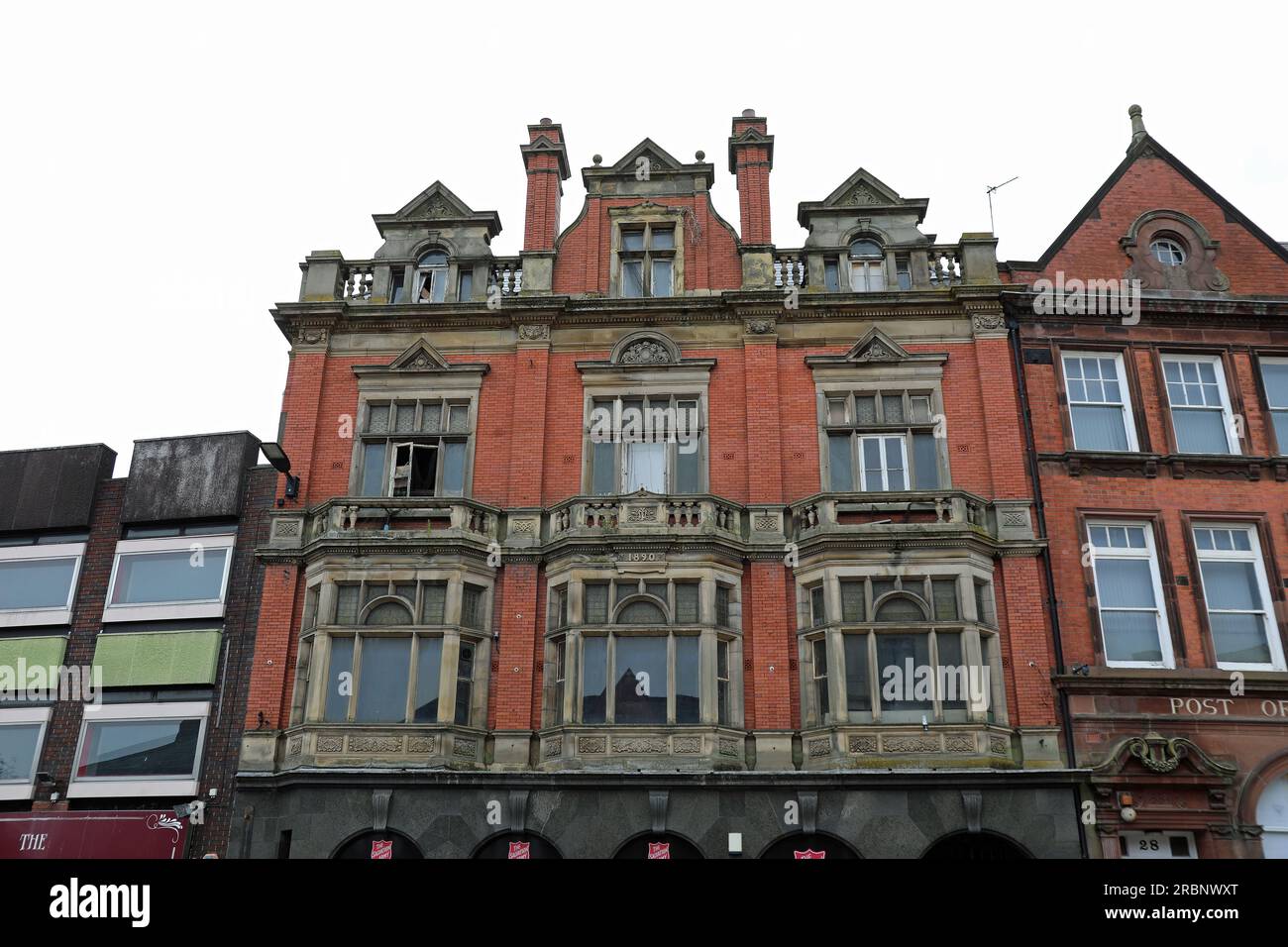 Ex edificio della Royal Bank of Scotland datato 1890 a Wigan Foto Stock