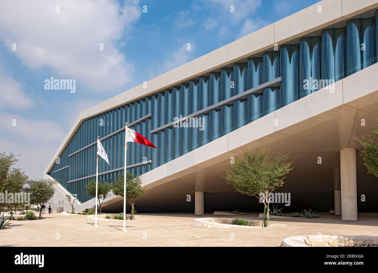 Edificio della Biblioteca Nazionale del Qatar a Doha, Qatar Foto Stock