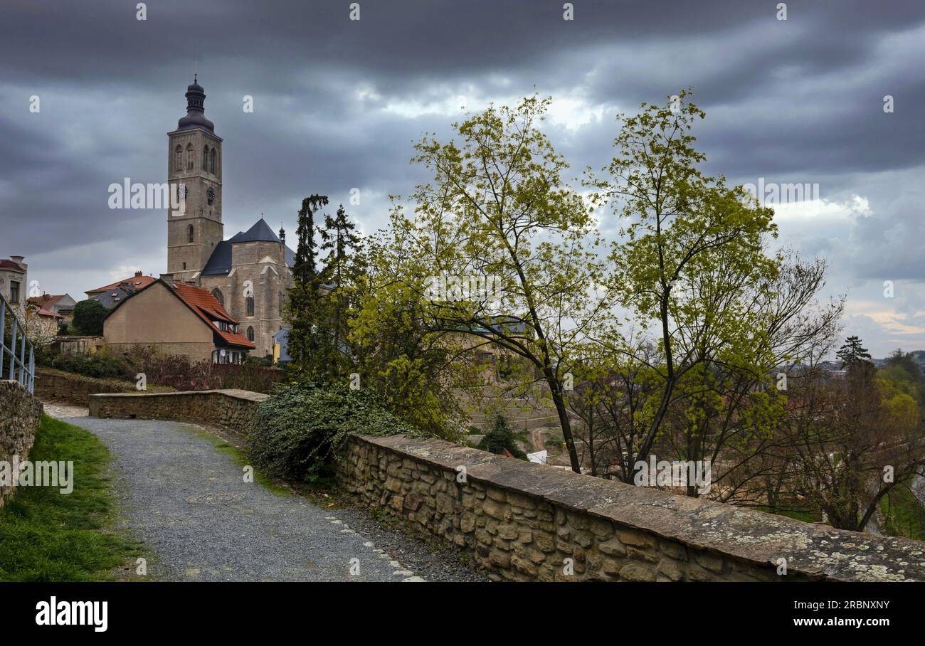 St Jacob Church nella città boema di Kutná Hora Foto Stock