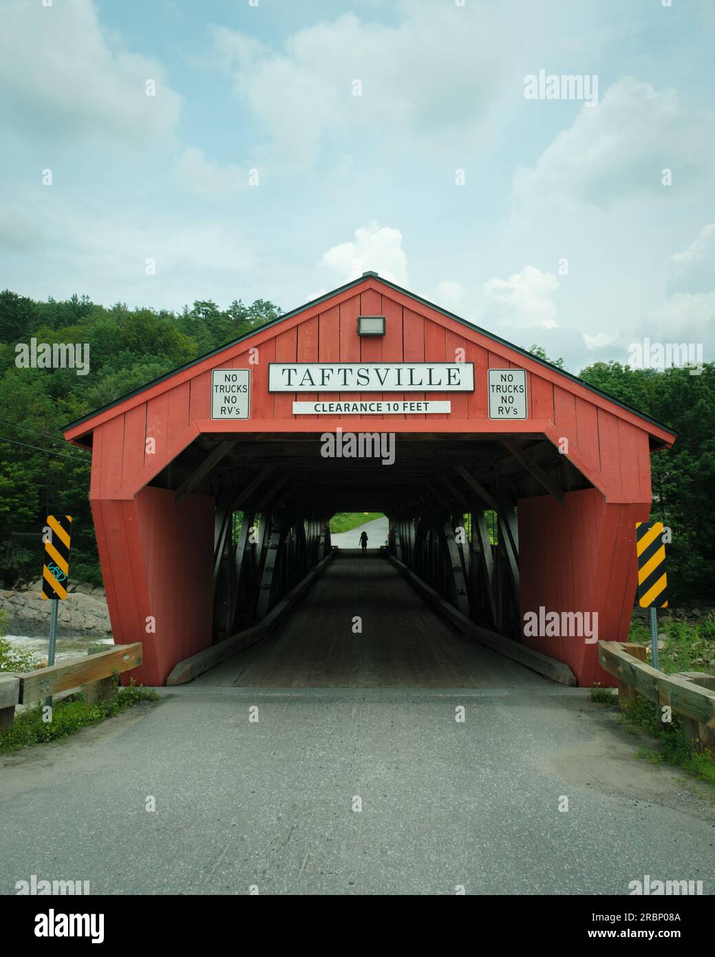 Taftsville Covered Bridge a Woodstock, Vermont Foto Stock