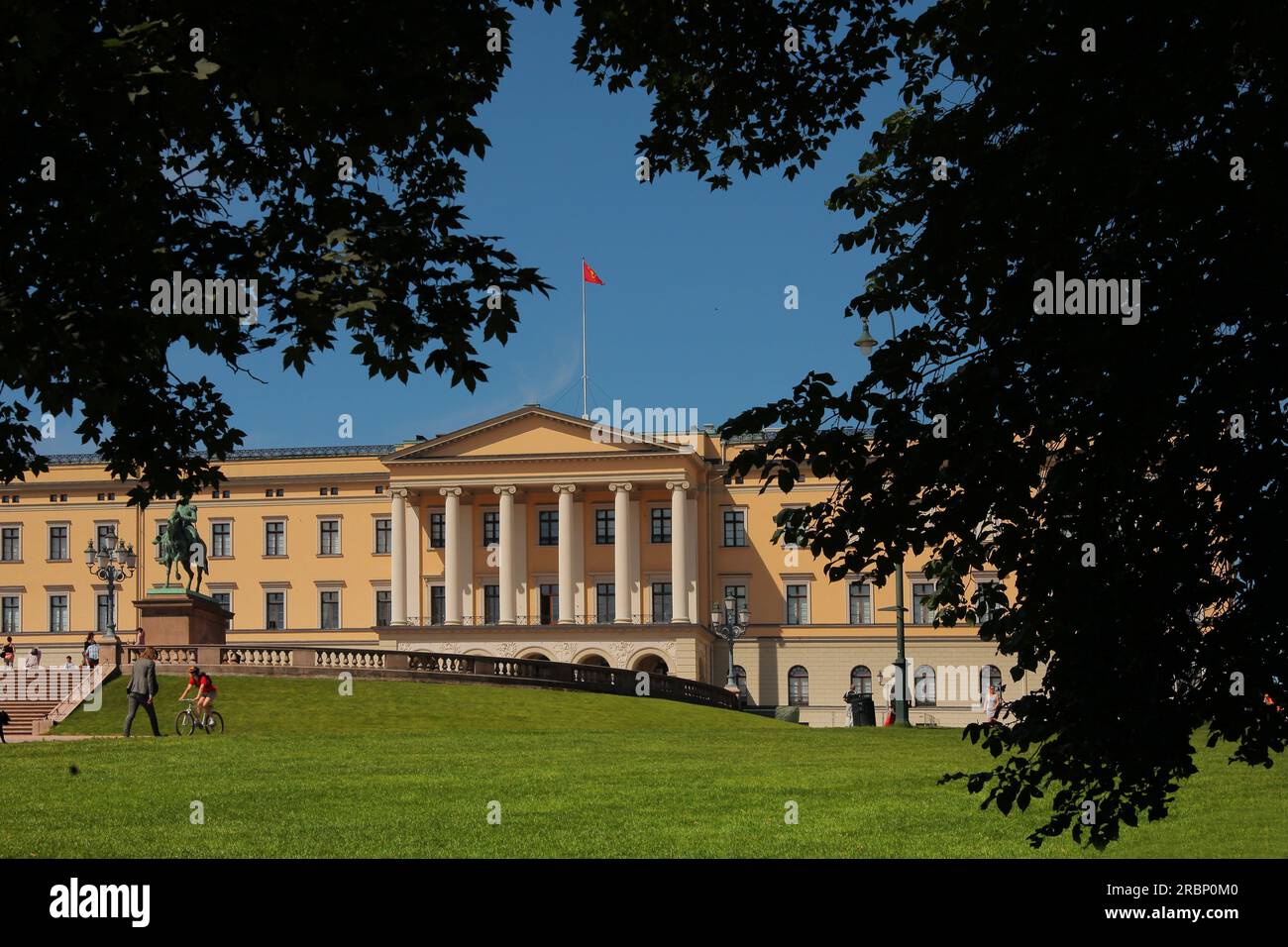 Royal Palace, Oslo, Norvegia Foto Stock