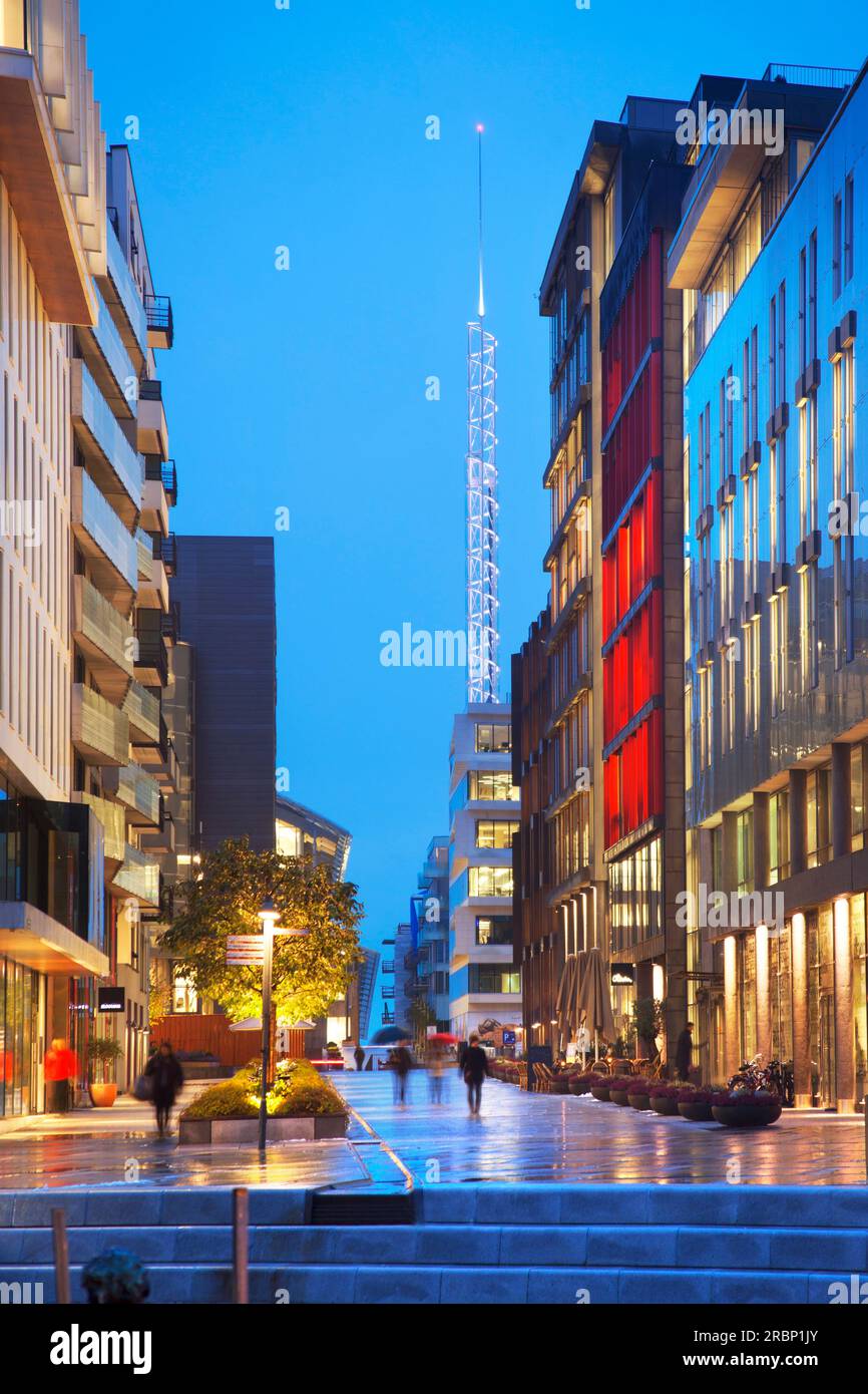 Distretto di Tjuvholmen, Oslo, Norvegia Foto Stock