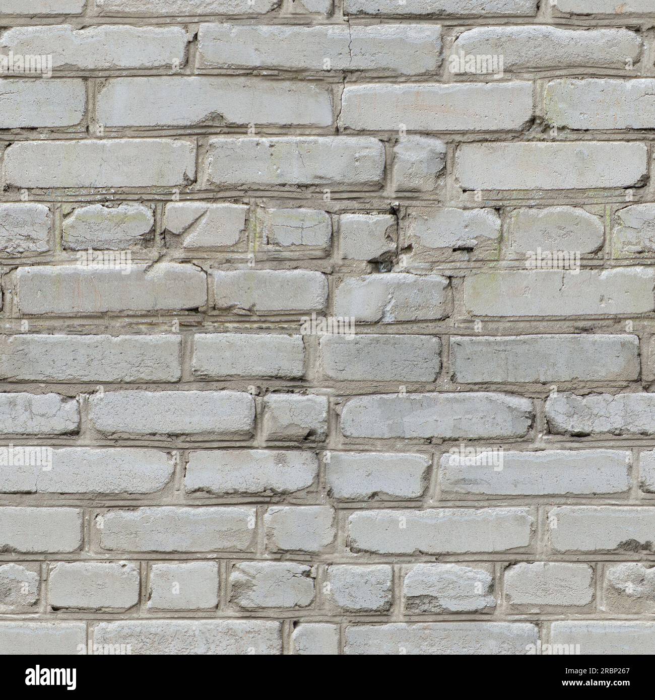 Motivo senza cuciture dello sfondo bianco della parete in mattoni grunge Foto Stock