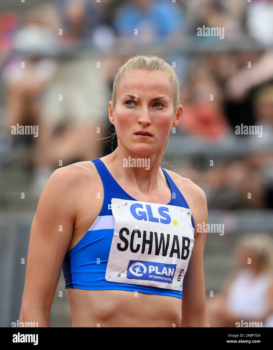 Corinna SCHWAB (LAC Erdgas Chemnitz) finale femminile di 400 m, il 9 luglio 2023 Campionati tedeschi di atletica leggera 2023, dall'8 luglio. - 09.07.2023 a Kassel/ Germania. Foto Stock