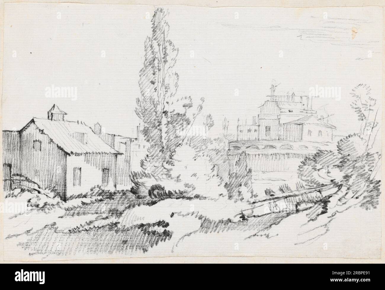 "Joseph-Marie Vien, Castel Sant'Angelo dal nord-ovest, 1744/1750, grafite su carta lastricata, foglio: 12,9 x 18,9 cm (5 1/16 x 7 7/16 pollici) Dimensioni pagina: 42,5 x 27,7 cm (16 3/4 x 7/8 pollici), Mark J. Millard Architectural Collection, 1983.49.194' Foto Stock "Joseph-Marie Vien, Castel Sant'Angelo dal nord-ovest, 1744/1750, grafite su carta lastricata, foglio: 12,9 x 18,9 cm (5 1/16 x 7 7/16 pollici) Dimensioni pagina: 42,5 x 27,7 cm (16 3/4 x 7/8 pollici), Mark J. Millard Architectural Collection, 1983.49.194' Foto Stock