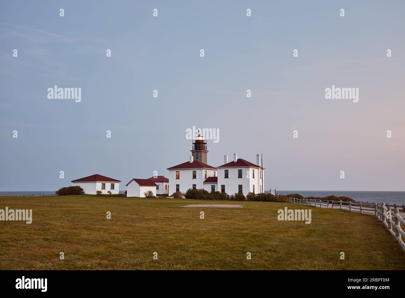 Coda di castoro Lighthouse Jamestown Rhode Island Foto Stock