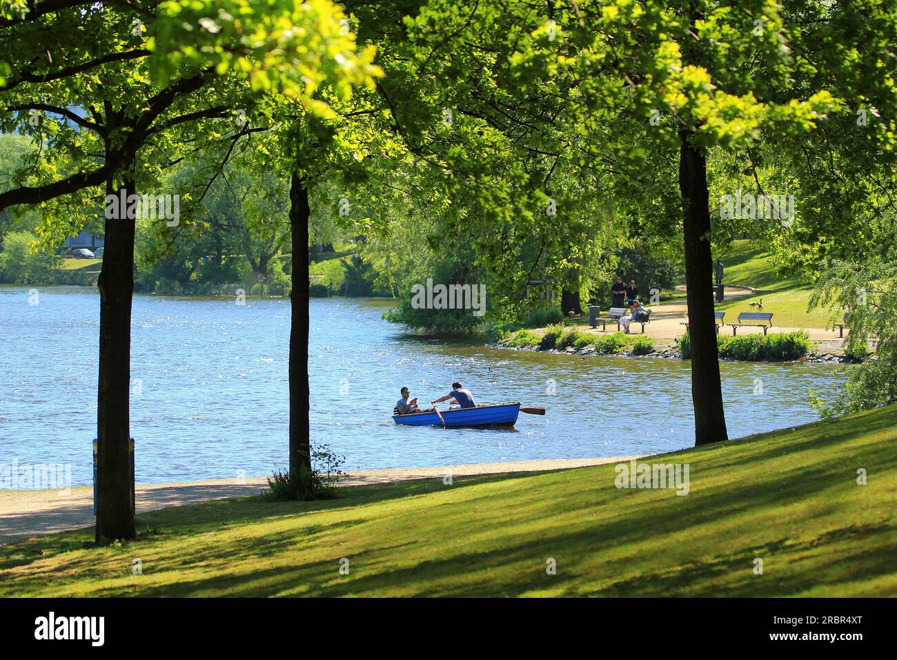 Outer Alster Lake, Amburgo, Germania Foto Stock