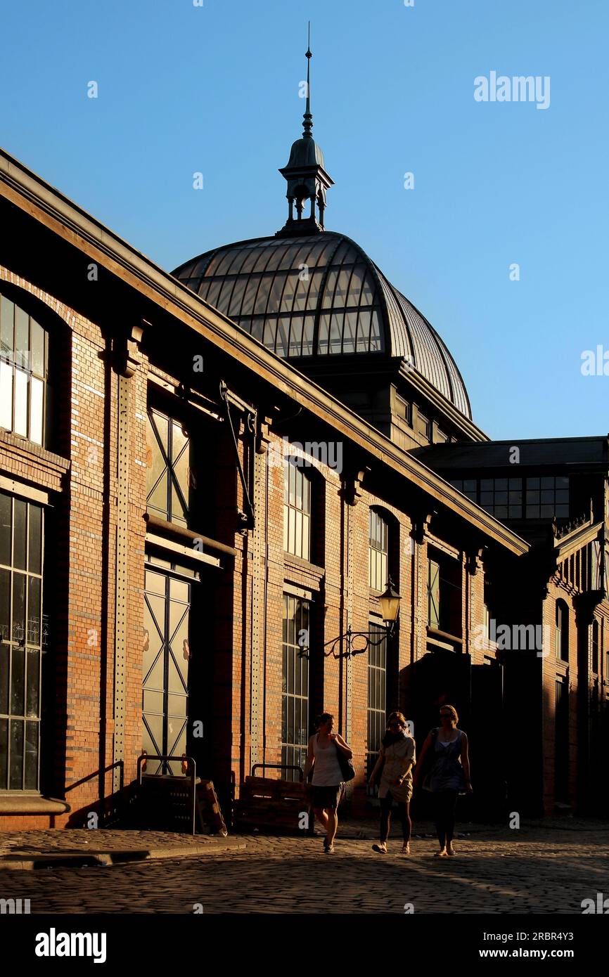 Mercato del pesce, Amburgo, Germania Foto Stock