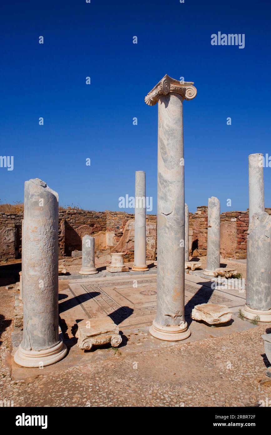 Isola di Delos, Egeo meridionale, Grecia Foto Stock