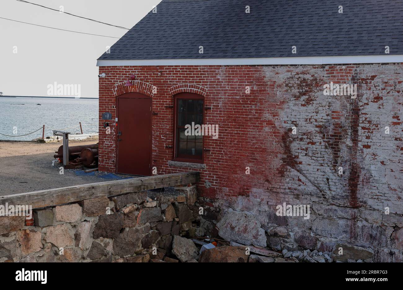 Nel 2008 con il generoso sostegno della Fondazione Annenberg, Ocean Alliance ha acquistato l'iconico edificio Tarr and Paint Manufacturing a Gloucester, Massachusetts. Foto Stock