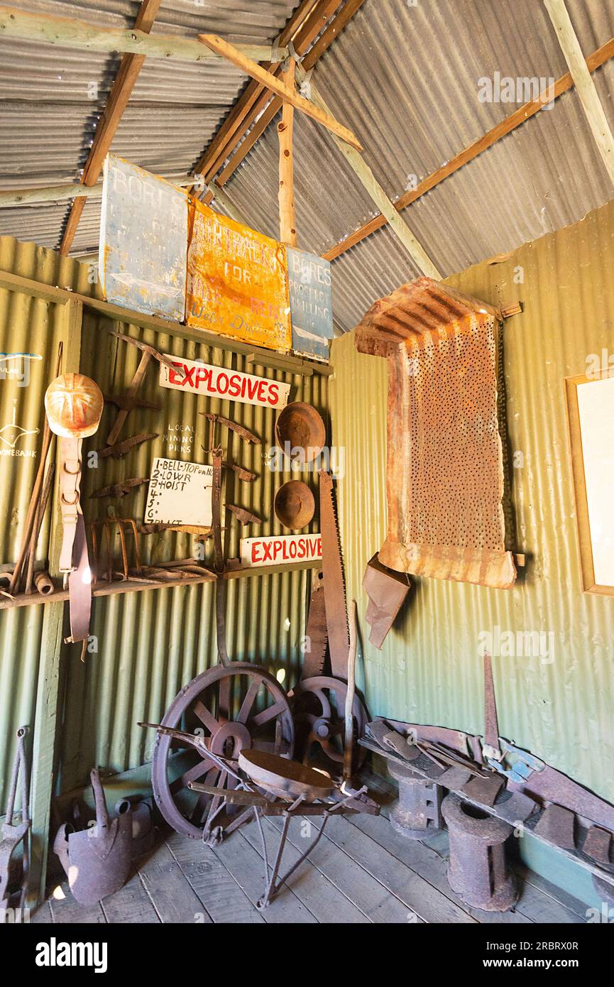 Museum at Lappa, un'ex città ferroviaria e mineraria con edifici vecchi di 120 anni nel far North Queensland, FNQ, Australia Foto Stock