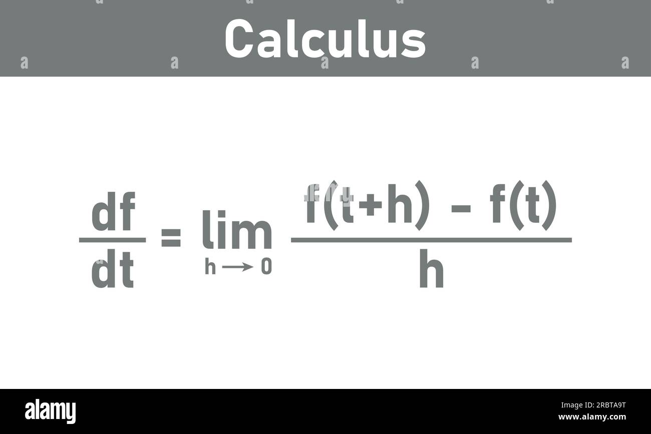 Equazione di calcolo differenziale. Risorse matematiche per insegnanti e studenti. Illustrazione Vettoriale