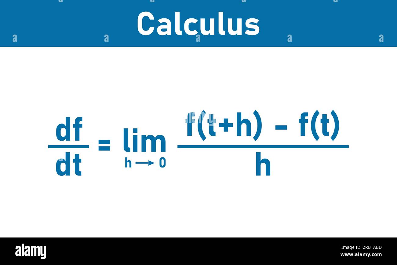 Equazione di calcolo differenziale. Risorse matematiche per insegnanti e studenti. Illustrazione Vettoriale