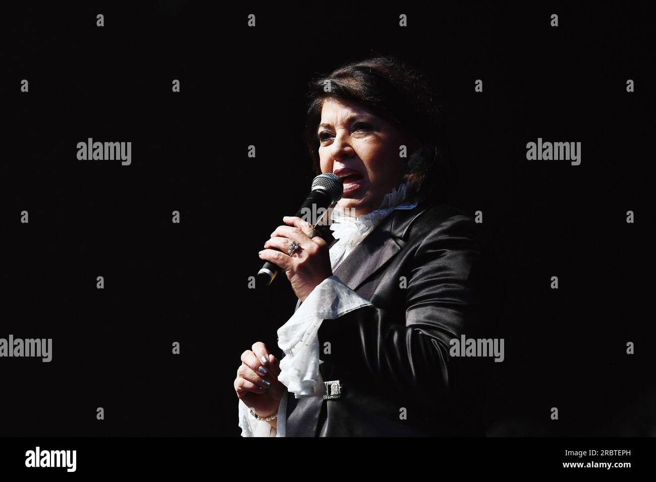 Rio de Janeiro, 3 giugno 2023. La cantante Roberta Miranda, durante uno spettacolo alla Espac Hall nella città di Rio de Janeiro. Foto Stock