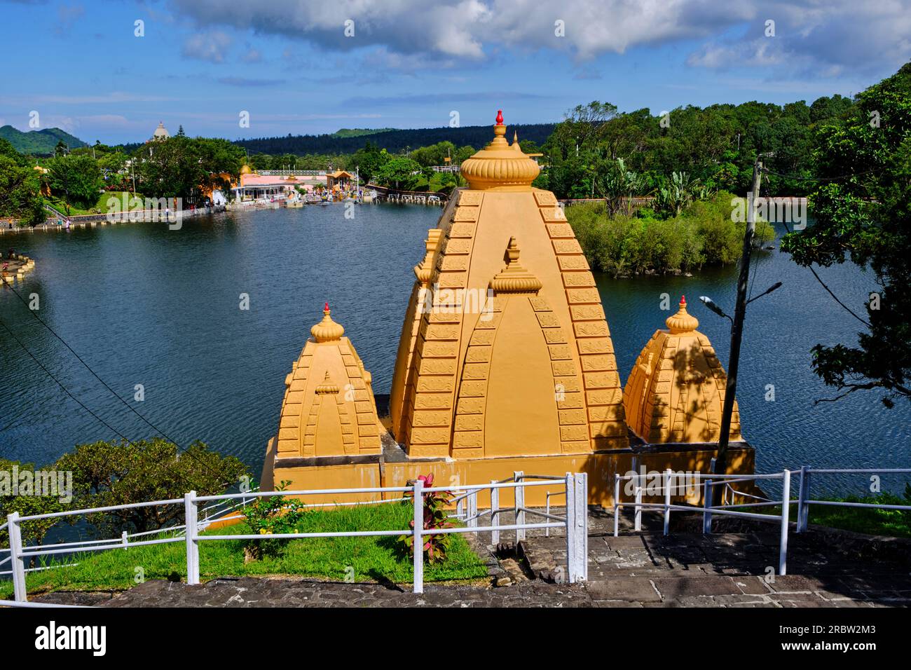 Mauritius, il quartiere di Savanne, il tempio di Grand Bassin o il tempio di Ganga Talao, il luogo di culto indù più sacro di Mauritius Foto Stock