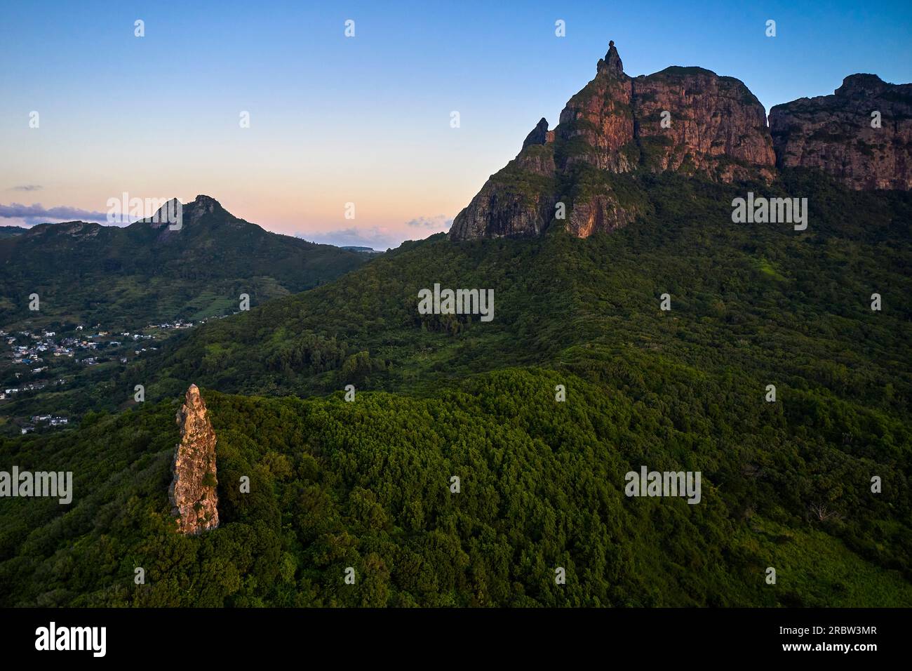 Mauritius, distretto di Port-Louis, montagna le Pouce Foto Stock