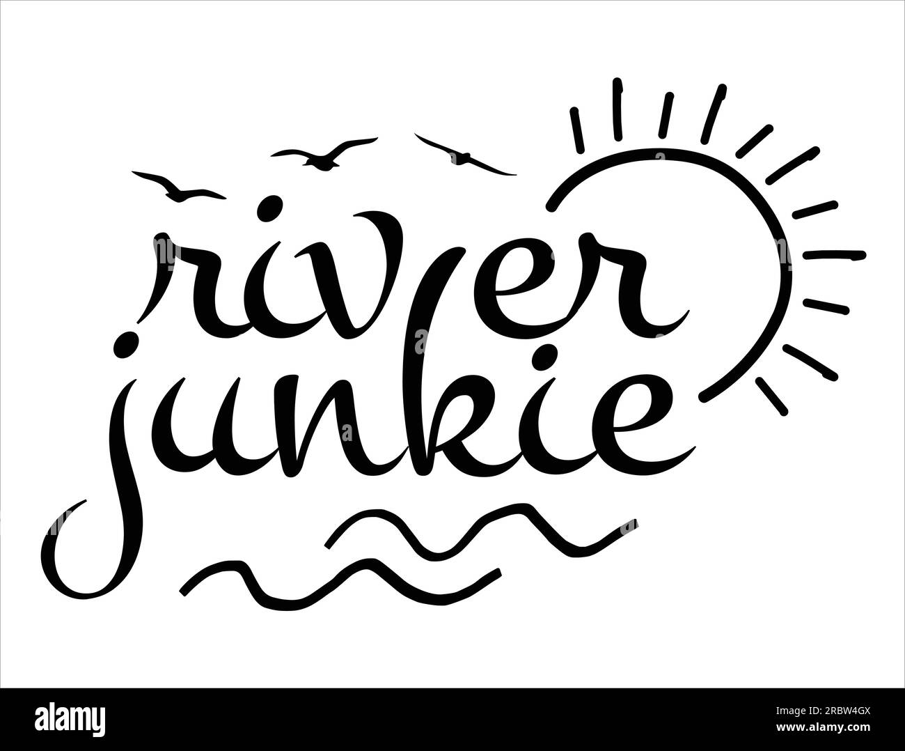River Junkie Vector Design Illustrazione Vettoriale