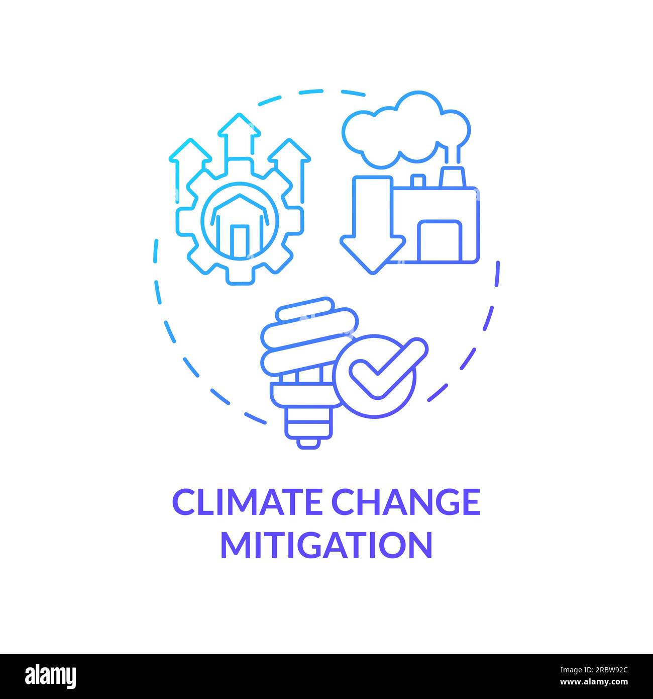 Concetto di heatflation icona di mitigazione dei cambiamenti climatici Illustrazione Vettoriale