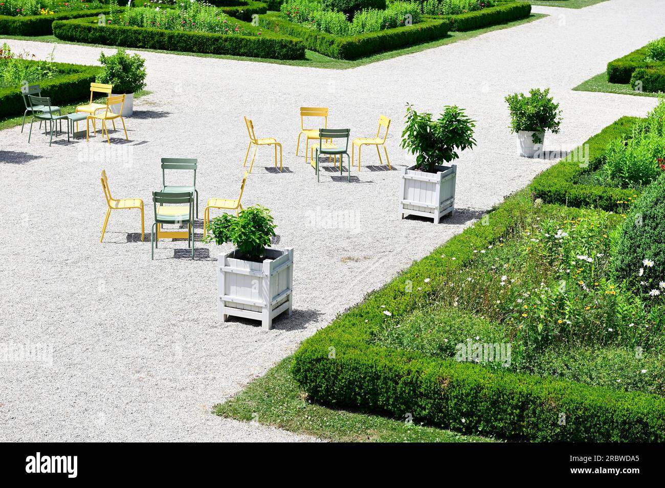 Schallaburg, bassa Austria, Austria. 4 luglio 2023. Il giardino storico dello Schallaburg Foto Stock