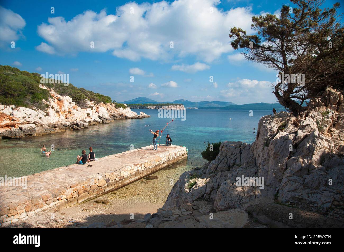 Cala Dragunara, Capo caccia, Porto Conte, Alghero, Sardegna, Italia, Europa Foto Stock