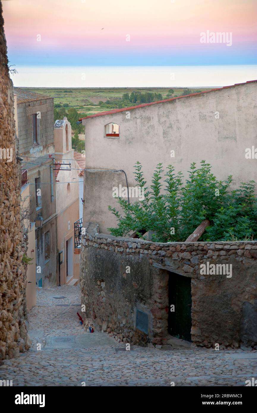 Il castello di Fava è un edificio fortificato di epoca medievale, Posada, Sardegna, Italia, Europa Foto Stock