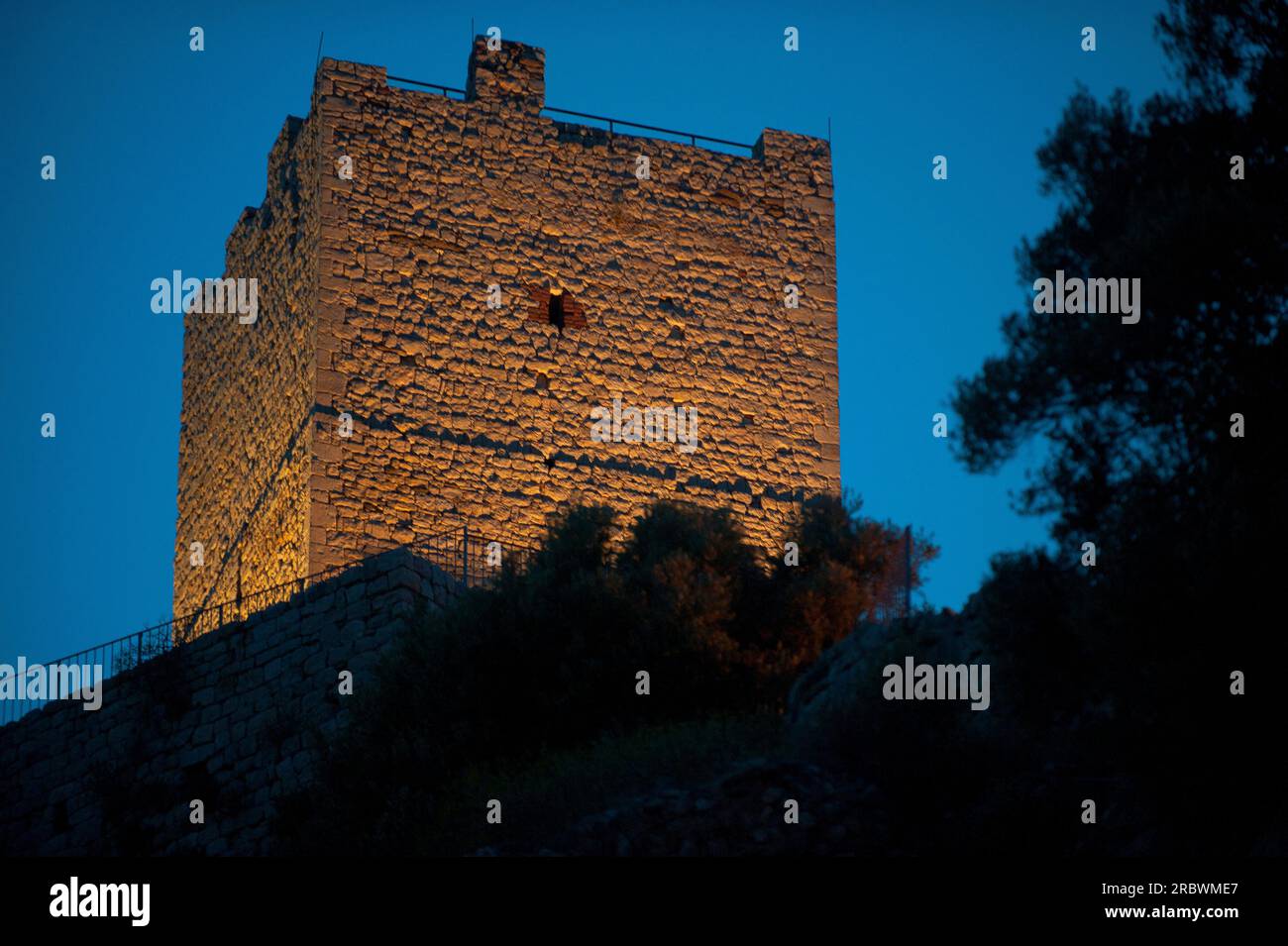 Il castello di Fava è un edificio fortificato di epoca medievale, Posada, Sardegna, Italia, Europa Foto Stock