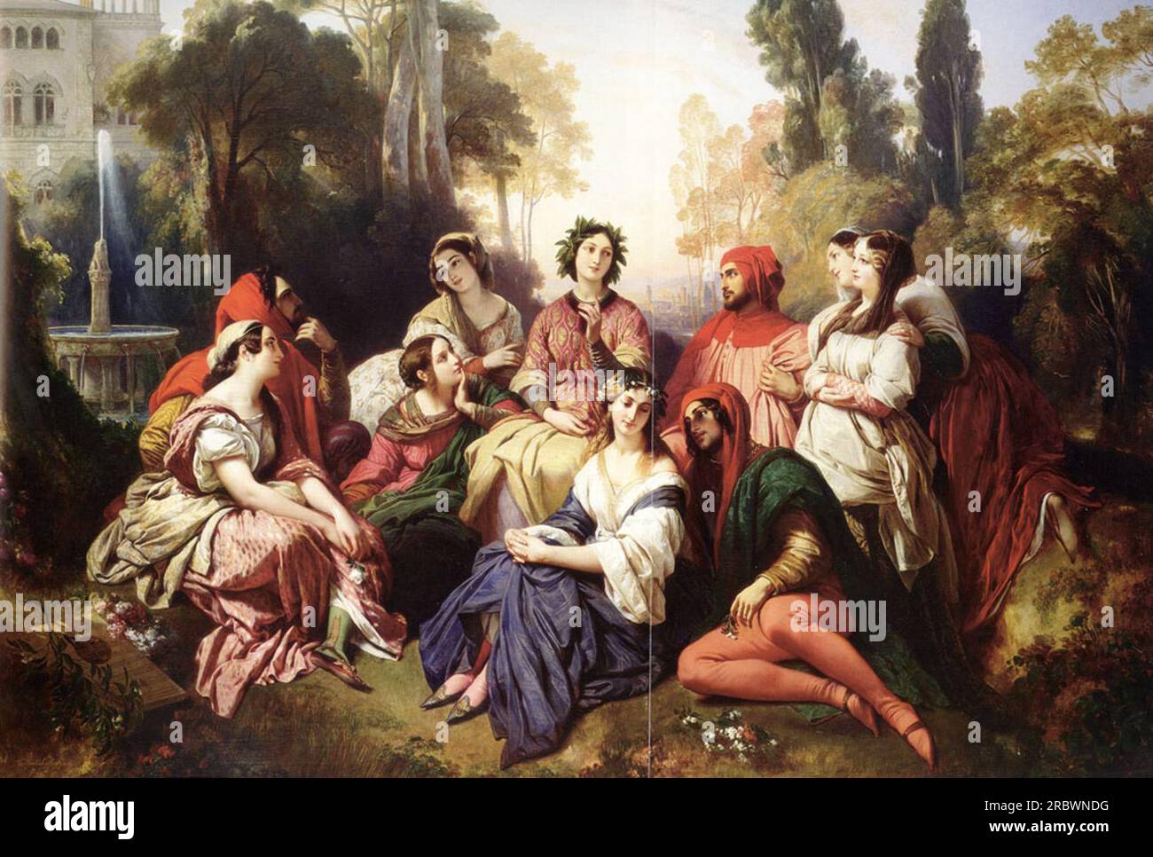 Il Decameron 1837 di Franz Xaver Winterhalter Foto Stock