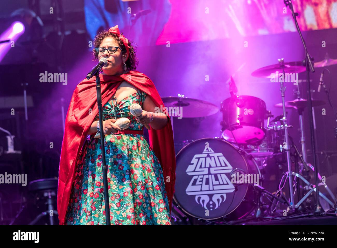 La segunda noche de la XXX edición de Pirineos Sur con Rubén Blades y la Santa Cecilia. Foto Stock