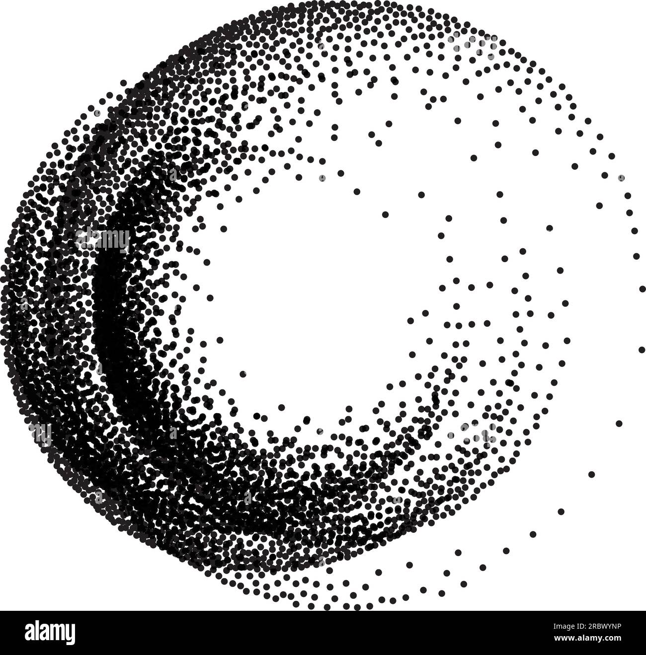 Cerchio di turbolenza. Vortice gradiente mezzitoni Illustrazione Vettoriale