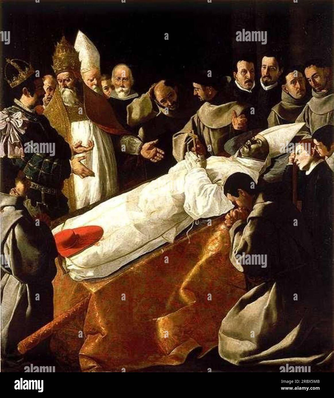 La morte di S.. Bonaventura 1629 di Francisco de Zurbaran Foto Stock