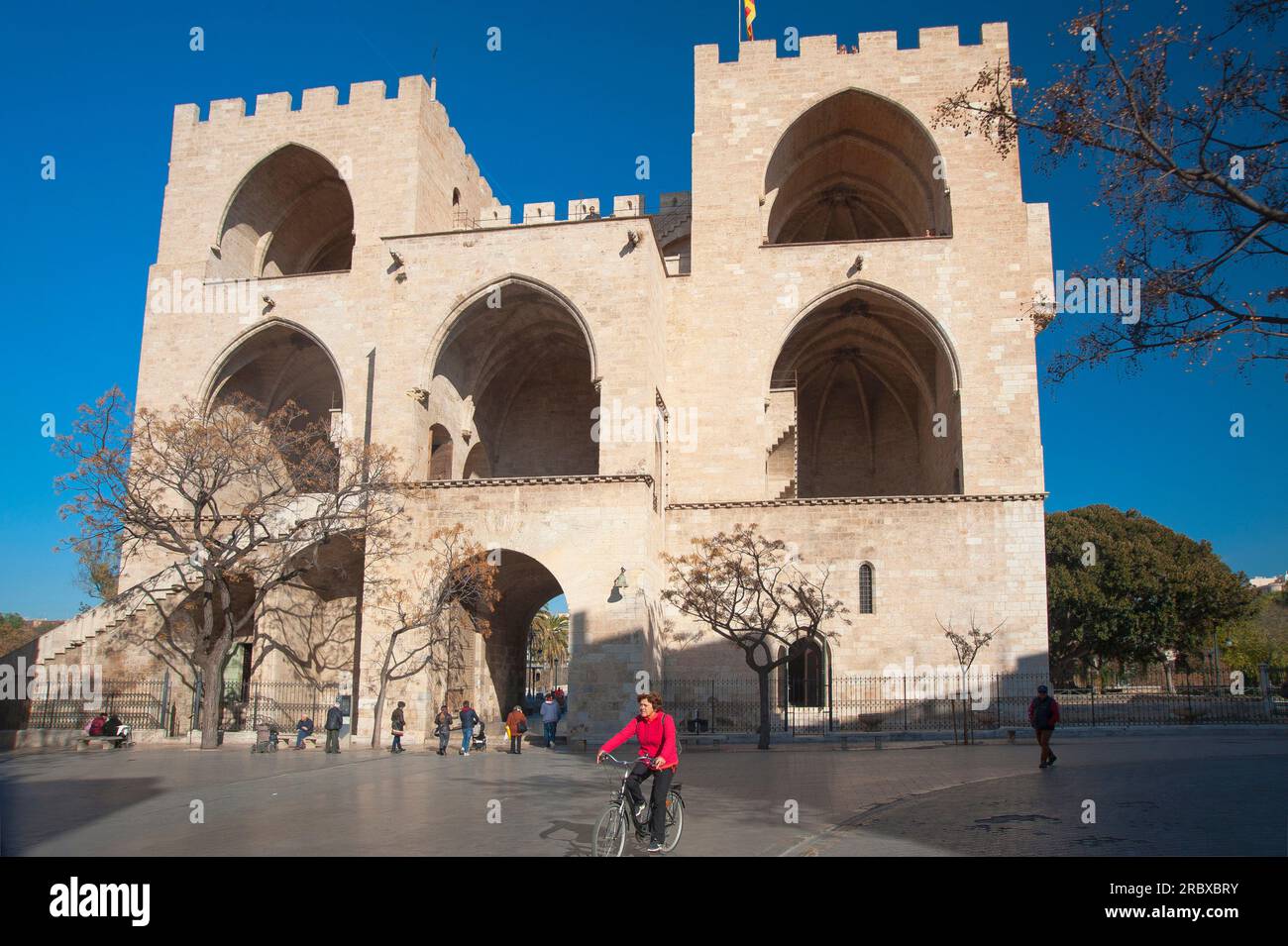 Porta de Serrans, Plaza dels Furs, Valencia, Spagna, Europa Foto Stock