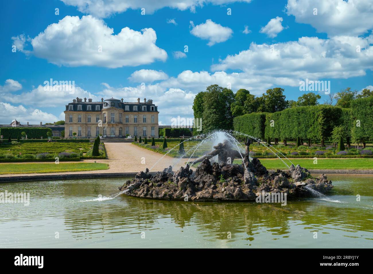 Castello di Champs-sur-Marne vicino a Parigi - Francia Foto Stock