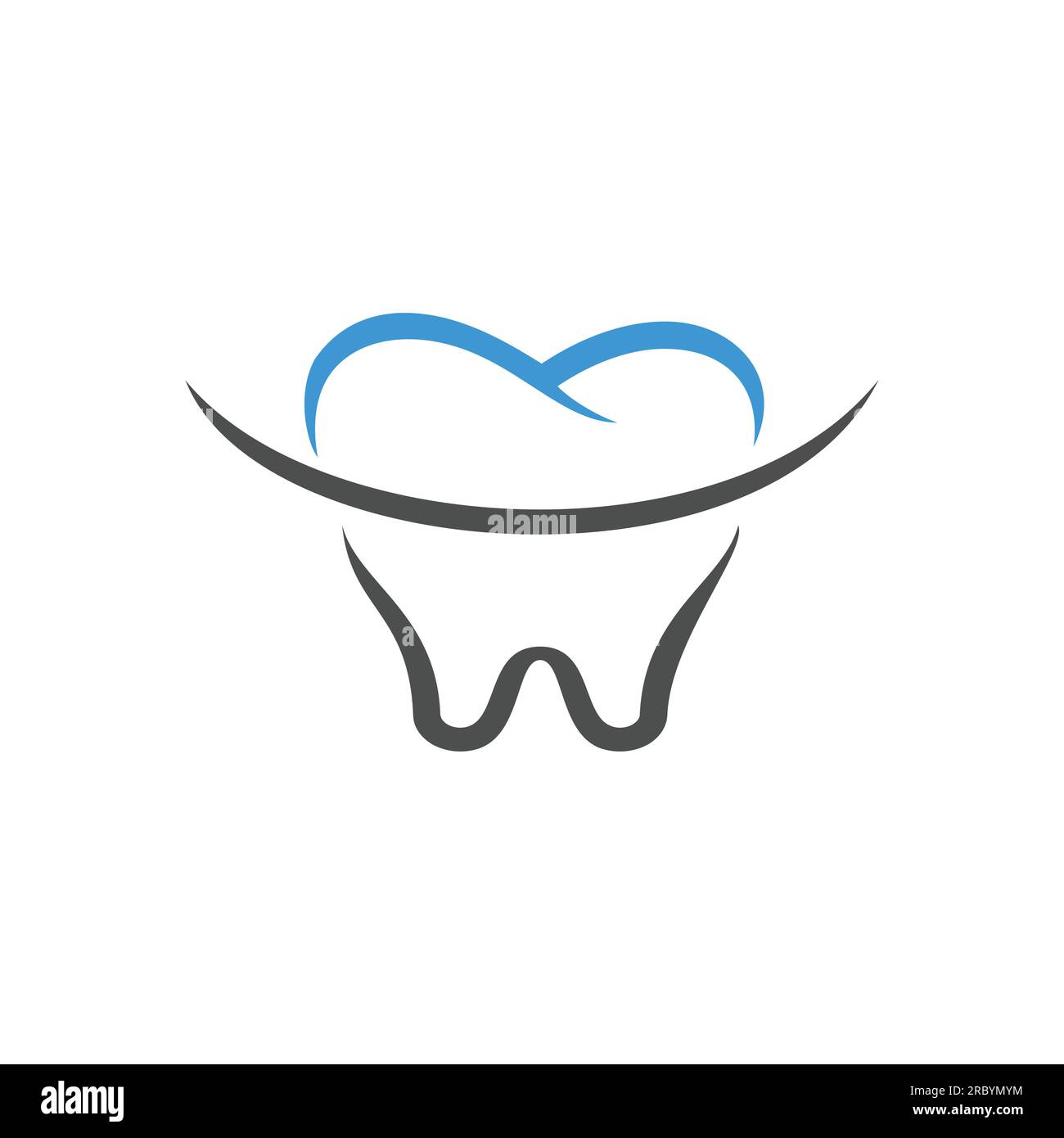 Immagine vettoriale del logo dentale. Illustrazione del vettore di design del logo per la cura dentale. Logo dentale. Logo ortodontico Pro Vector Illustrazione Vettoriale