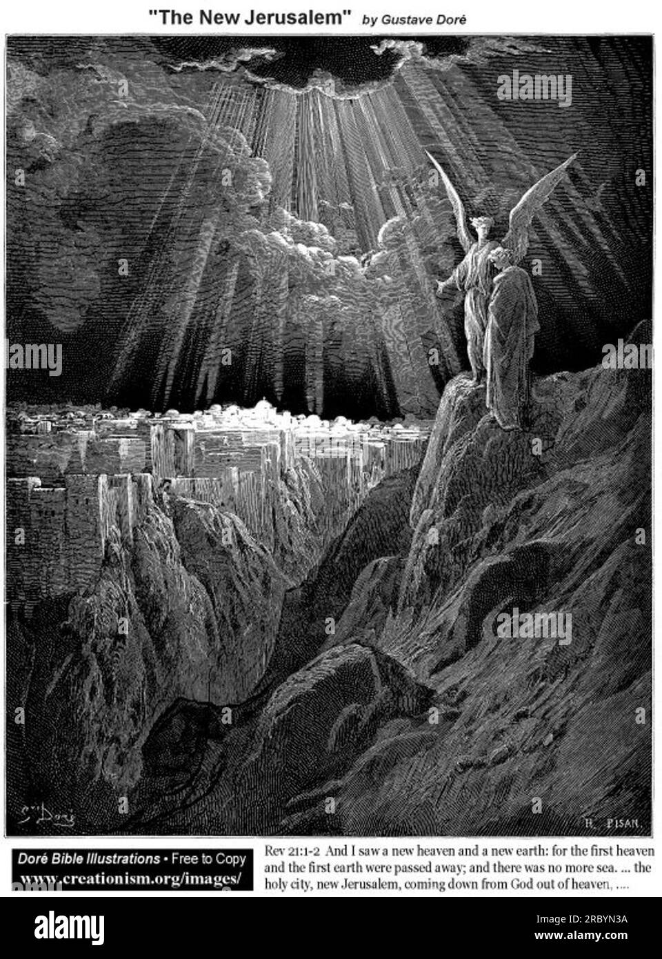 La nuova Gerusalemme di Gustave Dore Foto Stock